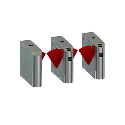 Lối vào dành cho người đi bộ Lối ra Flap Barrier Gate Kiểm soát truy cập sinh trắc học vân tay RFID