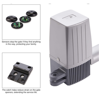 Bộ vận hành cổng đôi xoay tự động Điều khiển Wifi Bộ năng lượng mặt trời Phần cứng hoàn chỉnh