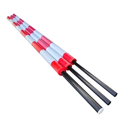 Tiến bộ dán bóng bọt bọc sợi cacbon tròn thanh boom cho bãi đậu xe cửa hàng rào chắn tự động