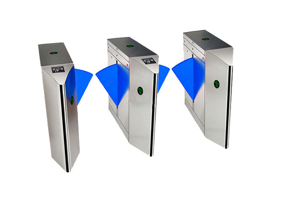 Cổng màu Flap Barrier Cổng 304 Inox Nhận dạng khuôn mặt Hồng ngoại