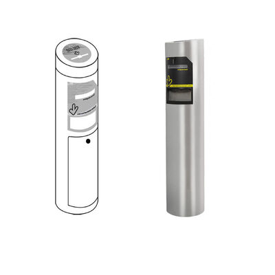 Bộ thu thẻ Dropbox bằng thép không gỉ 304 đường kính 219mm, sức chứa 280 thẻ, dùng cho quản lý khách