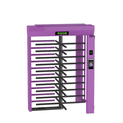 Cổng xoay toàn thân bán tự động hạng nặng với 3 làn đường cho lối đi bộ an toàn