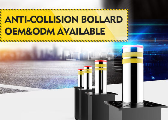 Trụ chắn đường tự động nâng hạ bằng thép không gỉ 304, độ ồn thấp 60dB, công suất động 3.7KW, bảo mật lối vào