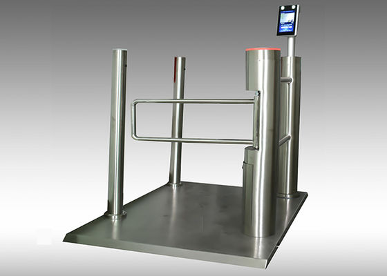 Cổng xoay rào chắn động cơ không chổi than khung SS304 với nhận diện khuôn mặt và đo nhiệt độ