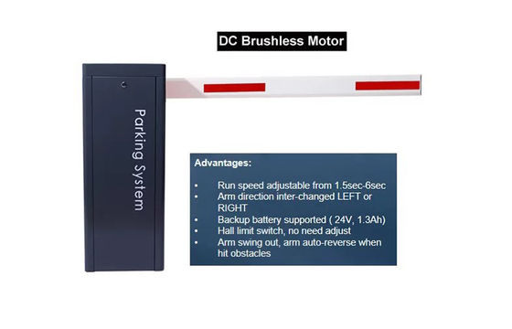 Đường ngăn đậu xe tự động 140W với cánh tay 6M và xếp hạng IP44 cho hệ thống cổng bãi đậu xe an toàn