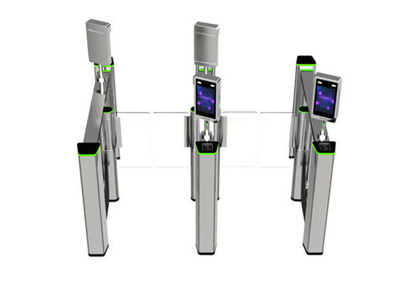 Cổng xoay kính nhận dạng sinh trắc học SUS304 với tốc độ 50 người/phút để kiểm soát truy cập an toàn
