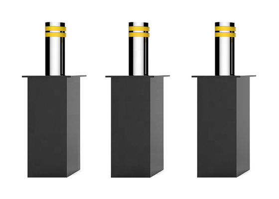 Trụ chắn an ninh thủy lực tự động nâng hạ SS304 IP68, điều khiển bằng PLC, có đèn LED