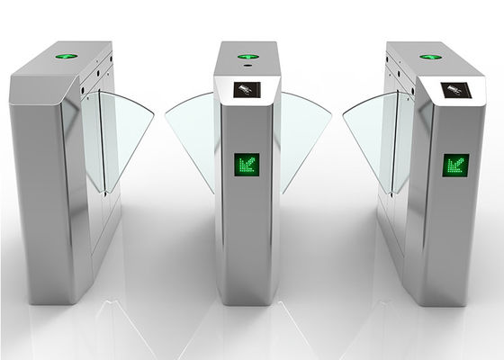 Cổng rào chắn lật cao ngang thắt lưng bằng thép không gỉ SS304, động cơ DC 24V, có chức năng tự kiểm tra lỗi