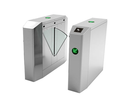 Cổng rào chắn cánh lật thu gọn hai chiều bằng thép không gỉ SS304, đạt chuẩn IP44 cho kiểm soát ra vào an ninh