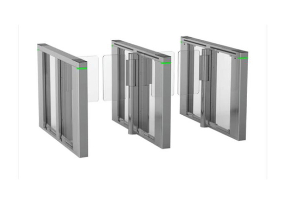 Người đi bộ Pha lê thủy tinh Swing Barrier Động cơ không chổi than Kênh 900mm