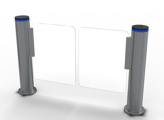 Hình trụ Swing Barrier Turnstile Đơn cực Thép không gỉ 304 cho tiền sảnh